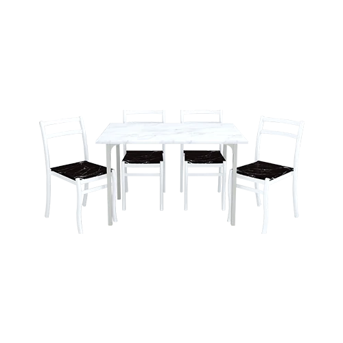 Meja Makan Olympic Dining Table Marble Set Kursi 4pcs